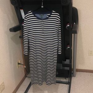 Ralph Lauren navy and white stripe dress